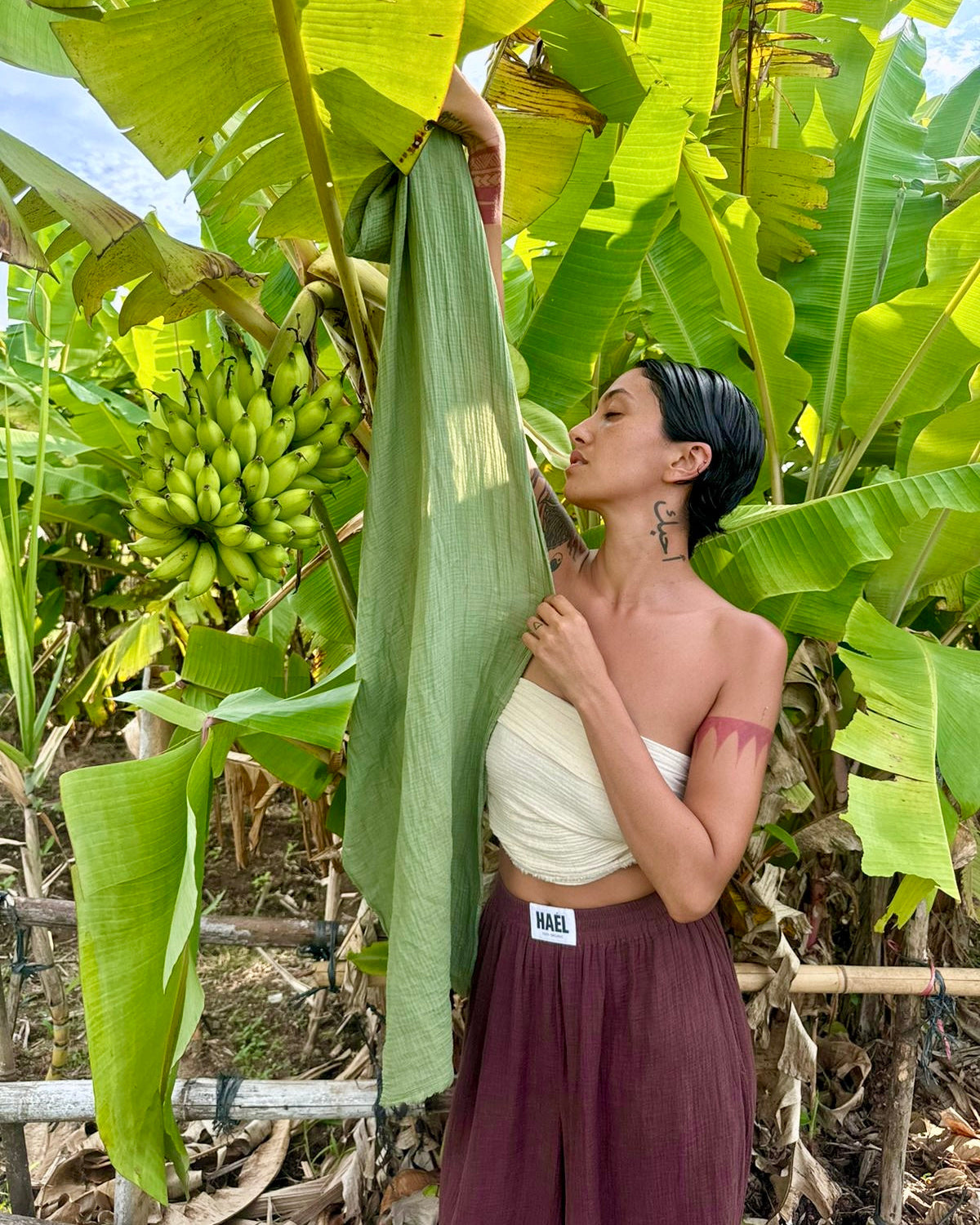 SACRED SCARF - PLANT DYED & ORGANIC COTTON